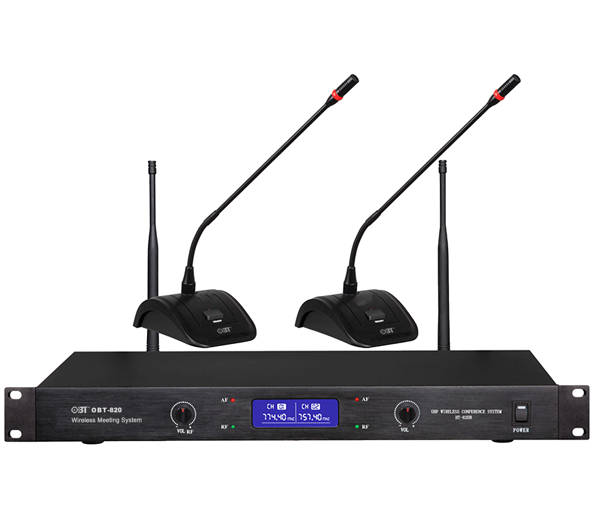無線會議系統一拖二無線話筒套裝 OBT-820
